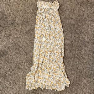 Floral yellow maxi skirt (New)